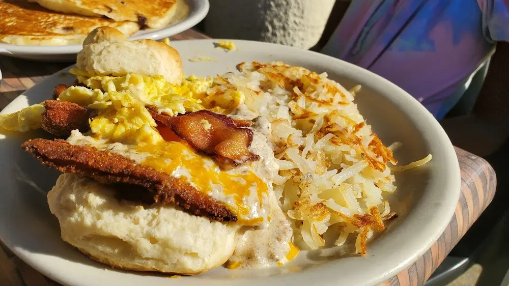 Everything in the Kitchen Sink on a Biscuit and Gravy